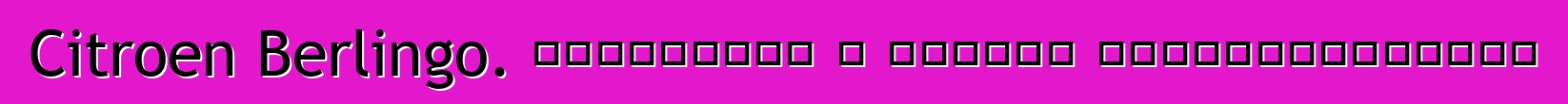 Citroen Berlingo. ակնարկներ և մոդելի նկարագրություն
