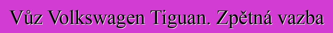 Vůz Volkswagen Tiguan. Zpětná vazba