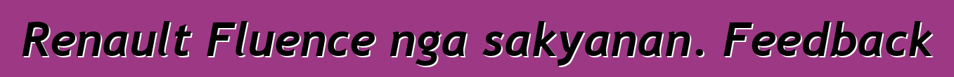 Renault Fluence nga sakyanan. Feedback