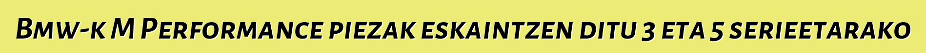 Bmw-k M Performance piezak eskaintzen ditu 3 eta 5 serieetarako