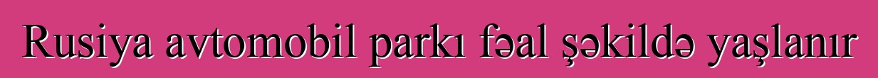 Rusiya avtomobil parkı fəal şəkildə yaşlanır