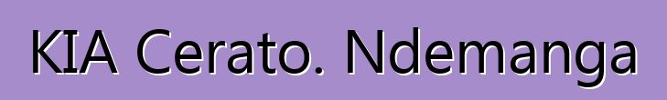 KIA Cerato. Ndemanga