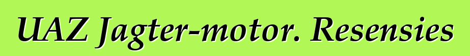 UAZ Jagter-motor. Resensies