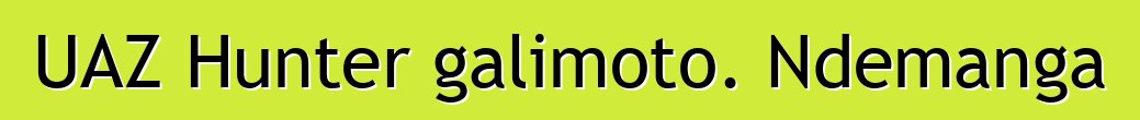 UAZ Hunter galimoto. Ndemanga
