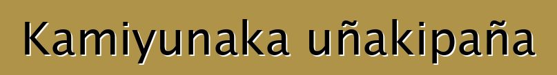 Kamiyunaka uñakipaña