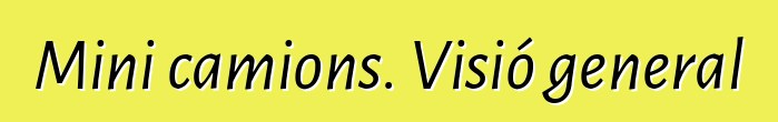 Mini camions. Visió general