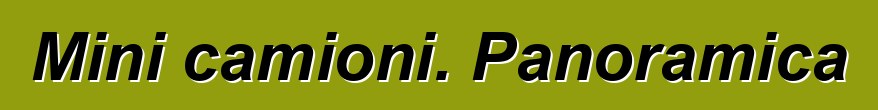 Mini camioni. Panoramica