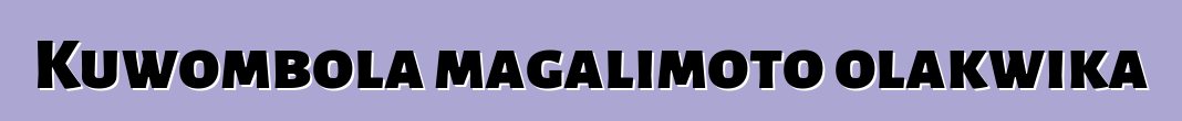 Kuwombola magalimoto olakwika