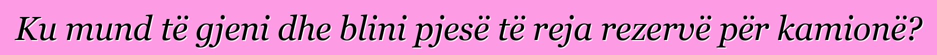 Ku mund të gjeni dhe blini pjesë të reja rezervë për kamionë?
