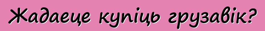Жадаеце купіць грузавік?