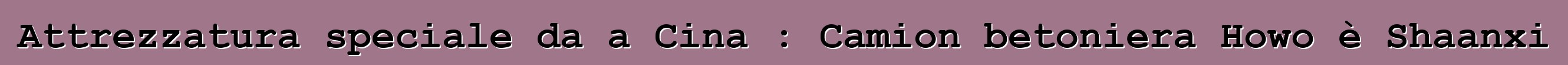 Attrezzatura speciale da a Cina : Camion betoniera Howo è Shaanxi