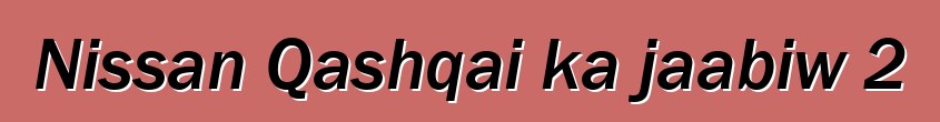 Nissan Qashqai ka jaabiw 2