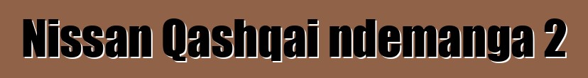 Nissan Qashqai ndemanga 2