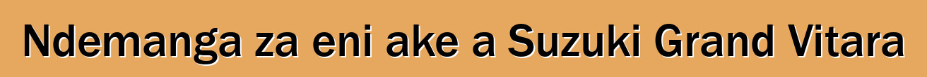 Ndemanga za eni ake a Suzuki Grand Vitara