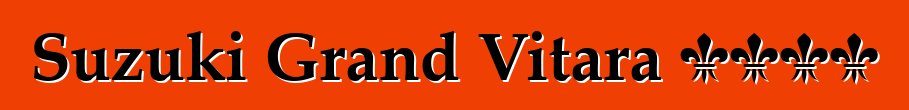 Suzuki Grand Vitara 車主評論