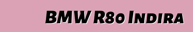 متسابق المقهى BMW R80 Indira