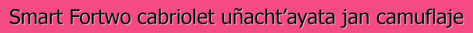 Smart Fortwo cabriolet uñacht’ayata jan camuflaje