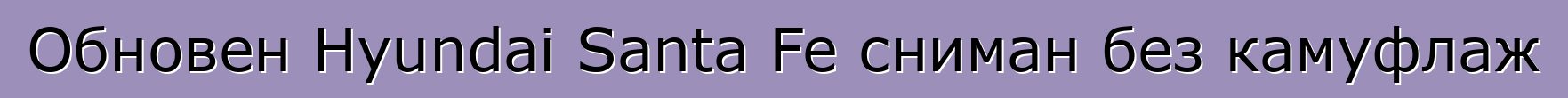 Обновен Hyundai Santa Fe сниман без камуфлаж