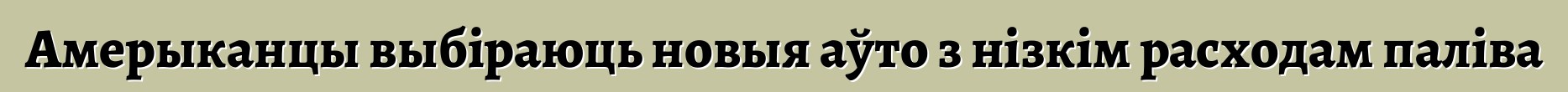 Амерыканцы выбіраюць новыя аўто з нізкім расходам паліва