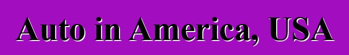 Auto in America, USA