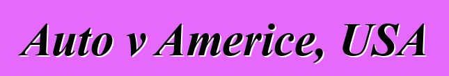 Auto v Americe, USA