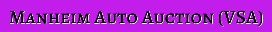 Manheim Auto Auction (VSA)