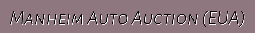 Manheim Auto Auction (EUA)