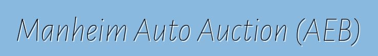 Manheim Auto Auction (AEB)