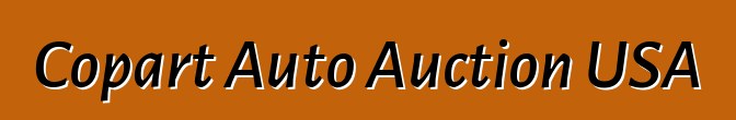 Copart Auto Auction USA