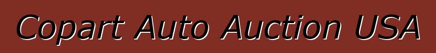 Copart Auto Auction USA