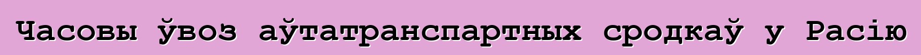 Часовы ўвоз аўтатранспартных сродкаў у Расію