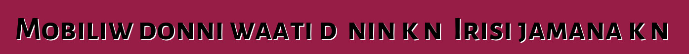 Mobiliw donni waati dɔɔnin kɔnɔ Irisi jamana kɔnɔ