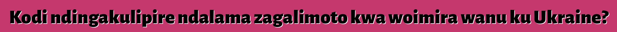 Kodi ndingakulipire ndalama zagalimoto kwa woimira wanu ku Ukraine?