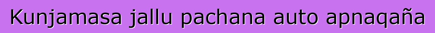 Kunjamasa jallu pachana auto apnaqaña