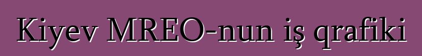 Kiyev MREO-nun iş qrafiki