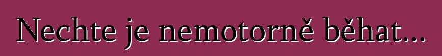 Nechte je nemotorně běhat...