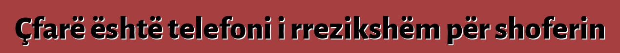 Çfarë është telefoni i rrezikshëm për shoferin
