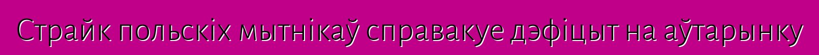 Страйк польскіх мытнікаў справакуе дэфіцыт на аўтарынку