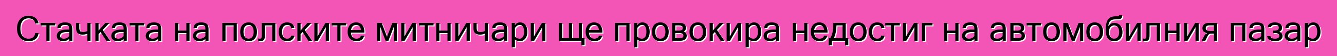 Стачката на полските митничари ще провокира недостиг на автомобилния пазар