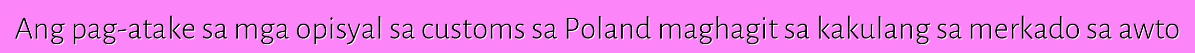 Ang pag-atake sa mga opisyal sa customs sa Poland maghagit sa kakulang sa merkado sa awto