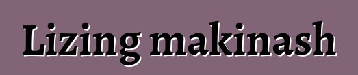 Lizing makinash