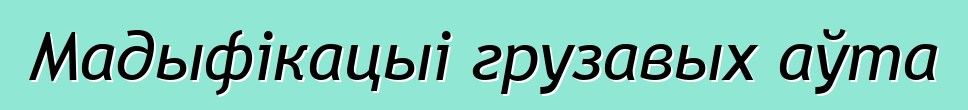 Мадыфікацыі грузавых аўта