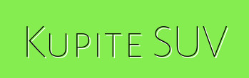 Kupite SUV