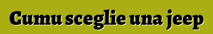 Cumu sceglie una jeep