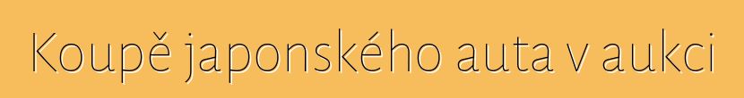 Koupě japonského auta v aukci