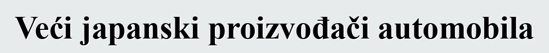Veći japanski proizvođači automobila