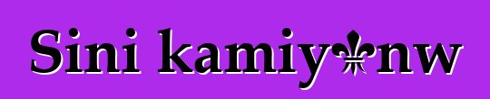 Sini kamiyɔnw