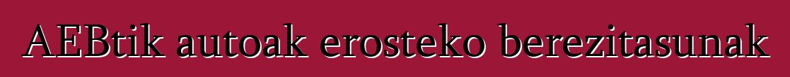 AEBtik autoak erosteko berezitasunak