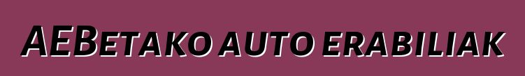 AEBetako auto erabiliak