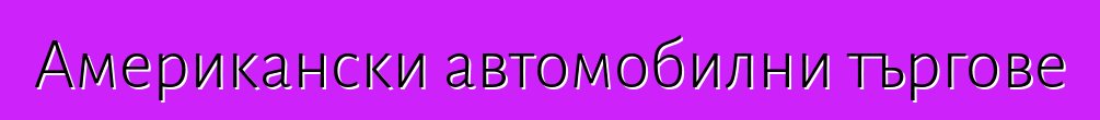 Американски автомобилни търгове